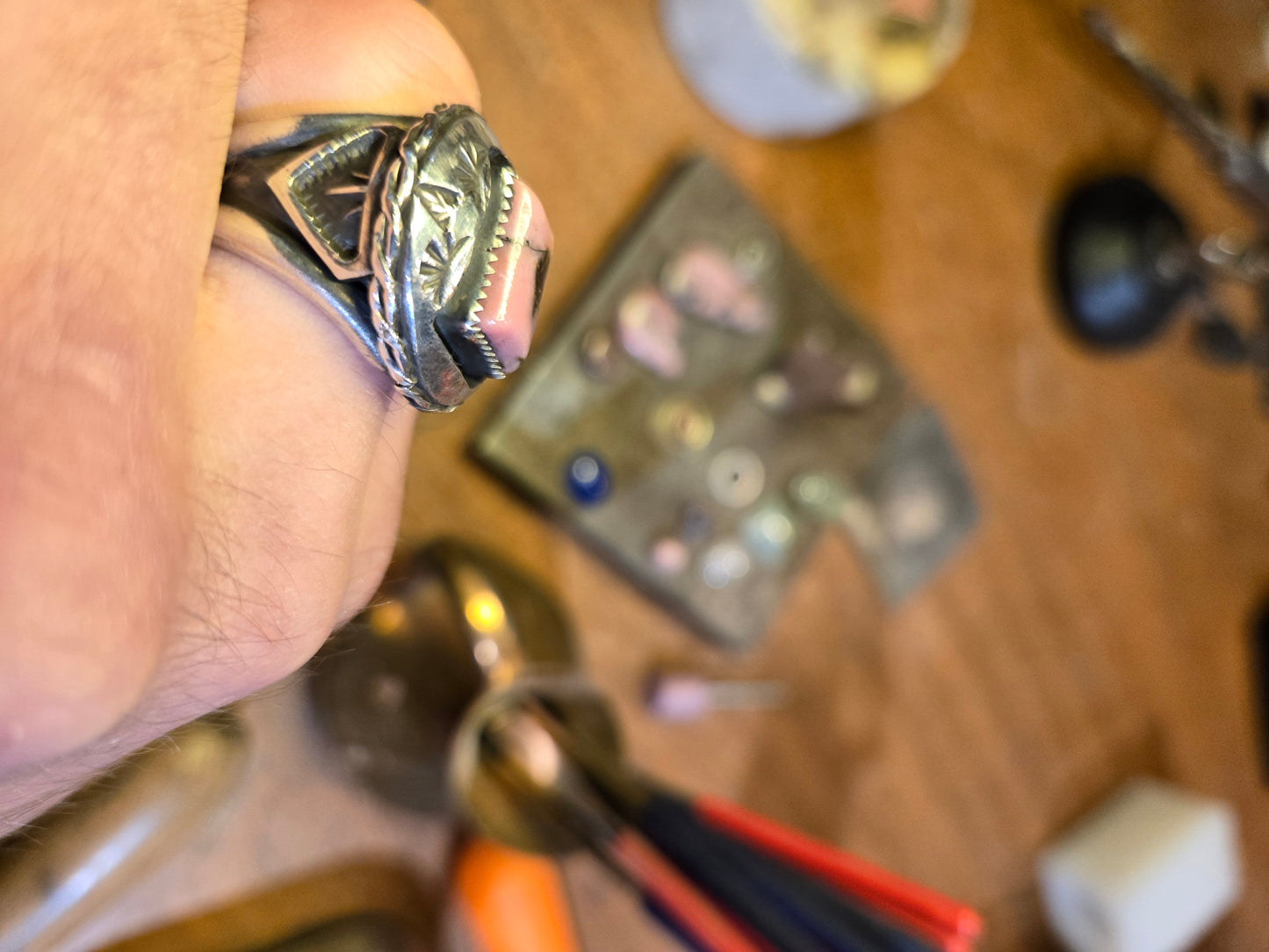 Salty Rhodonite ring