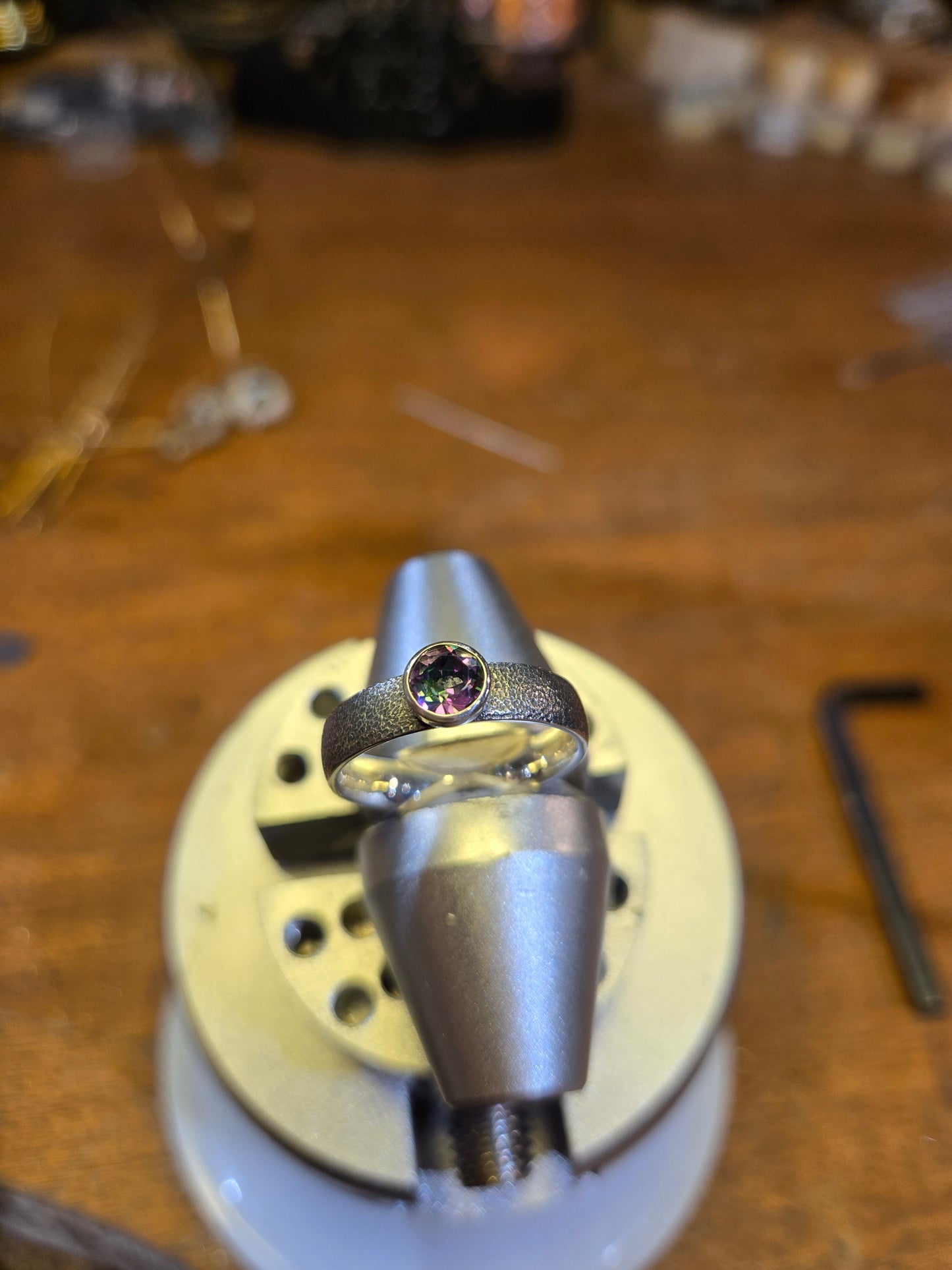 Mystic topaz ring