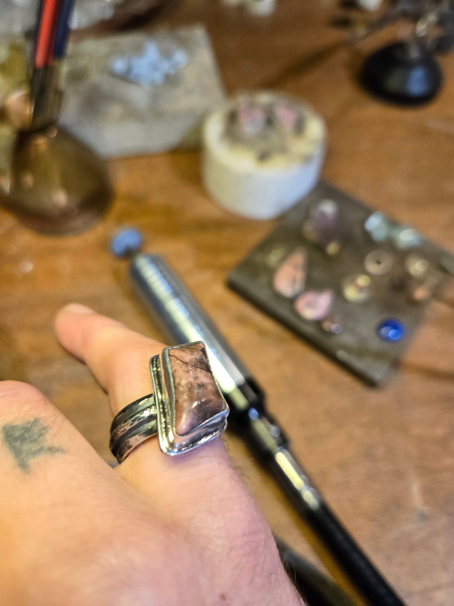 Salty Rhodonite ring
