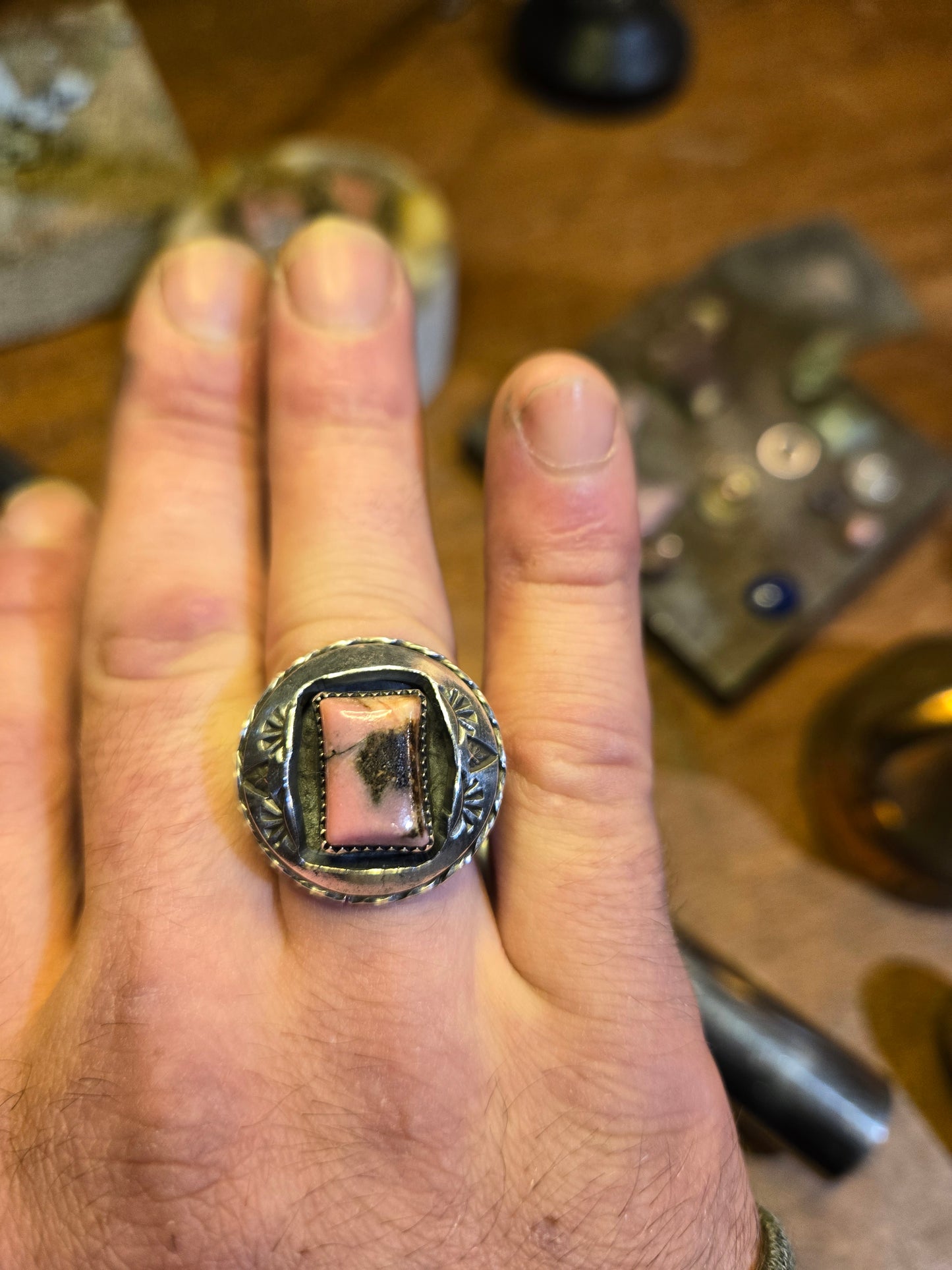 Salty Rhodonite ring