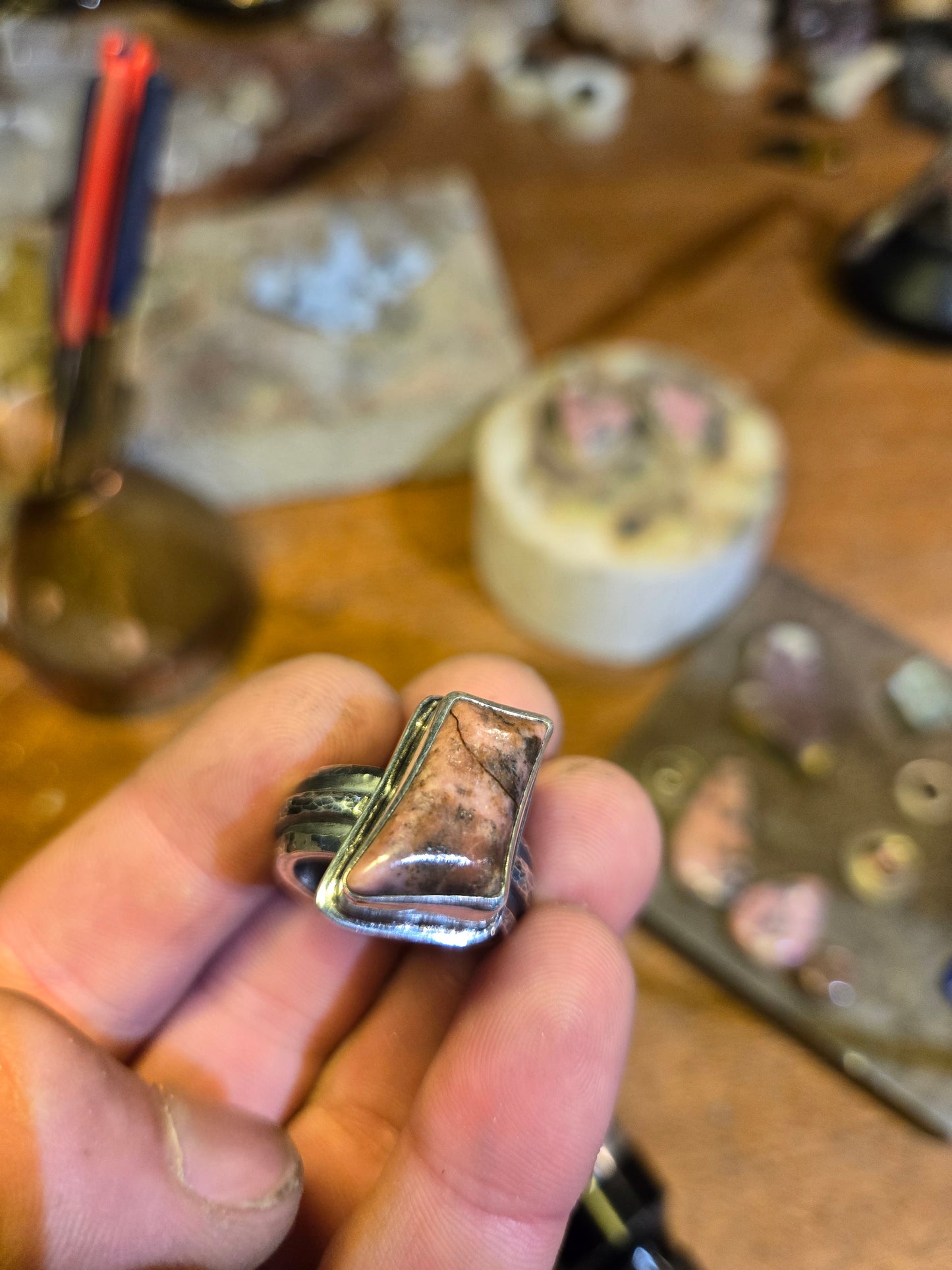Salty Rhodonite ring