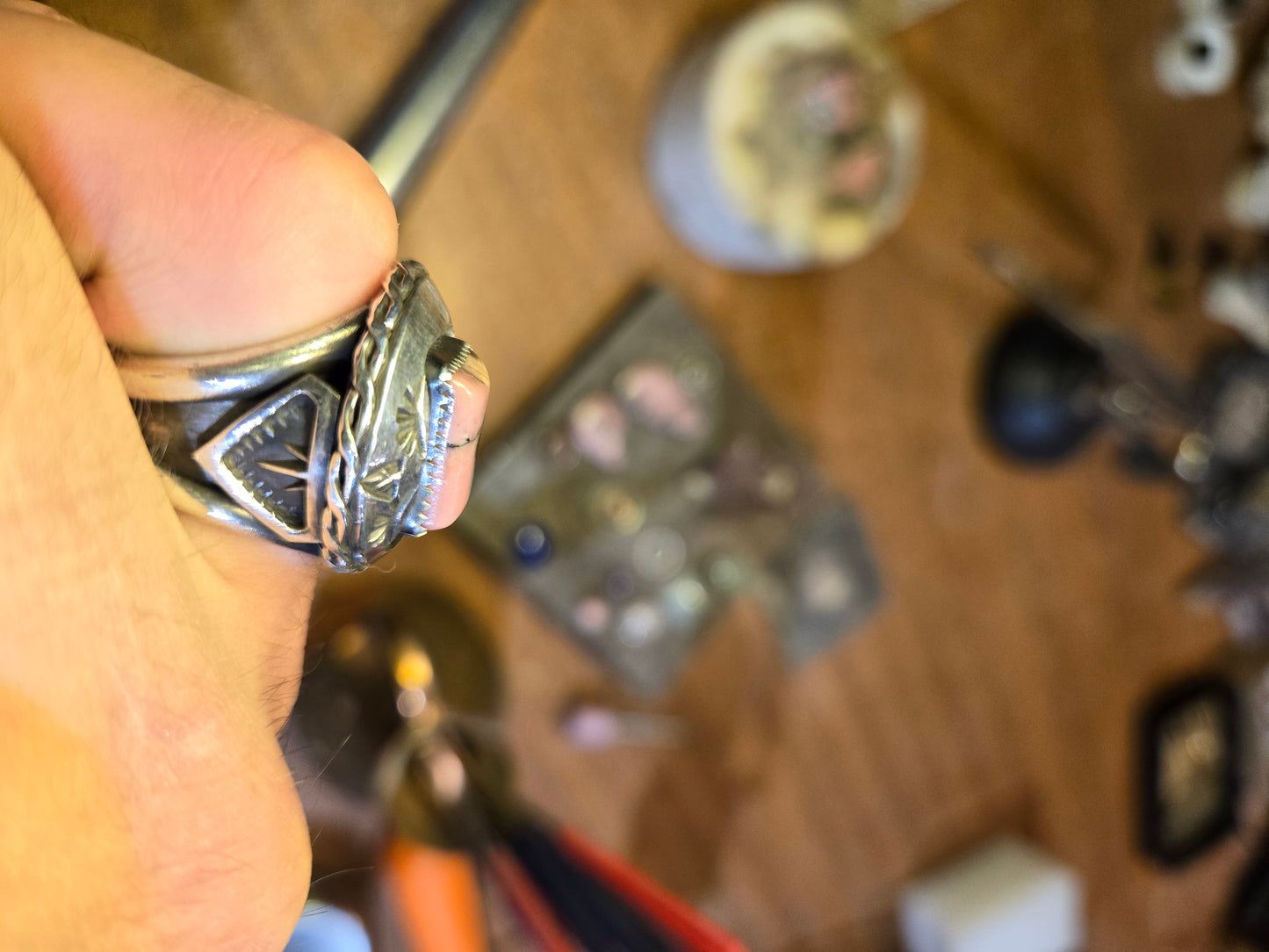Salty Rhodonite ring
