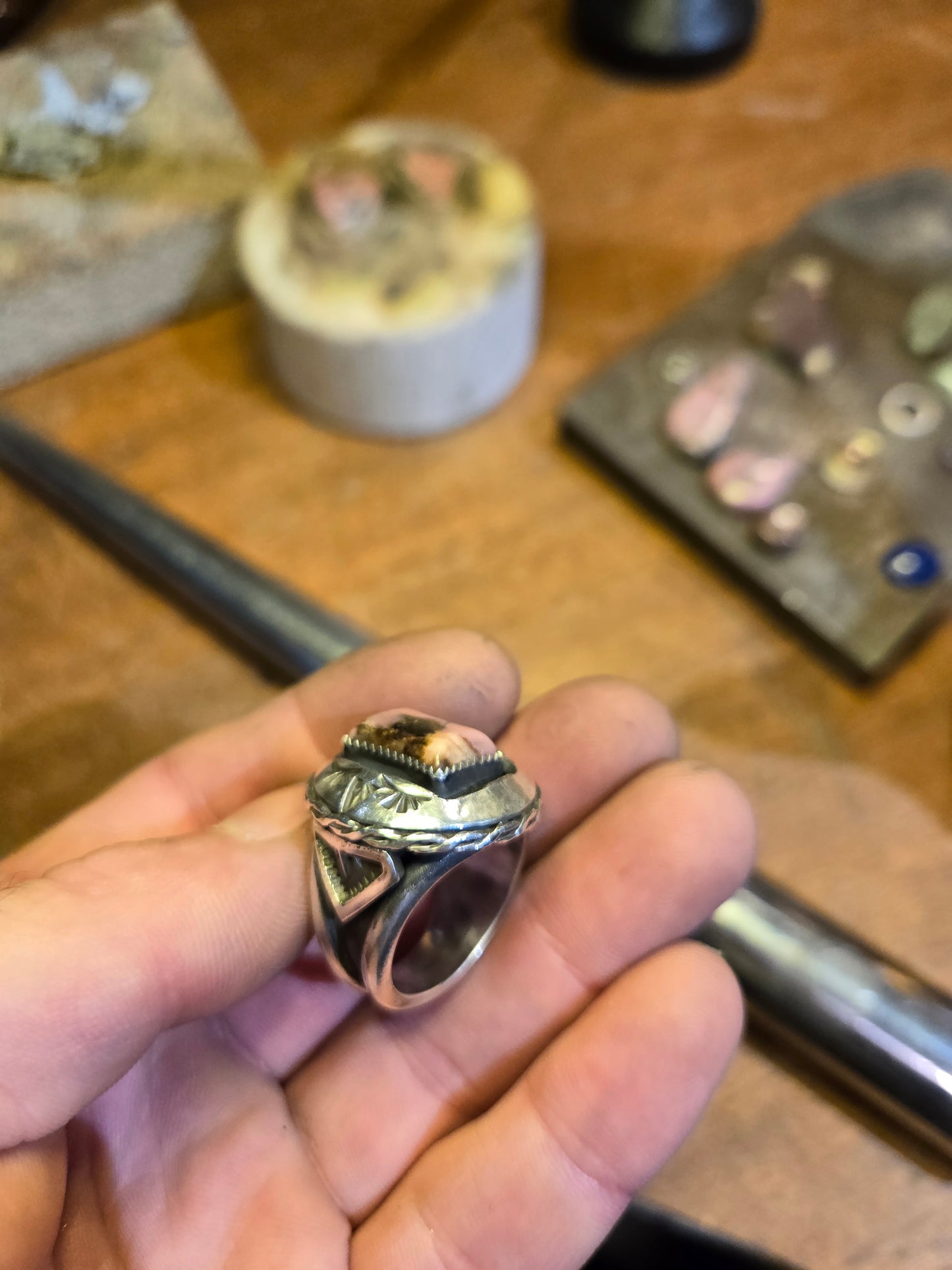 Salty Rhodonite ring
