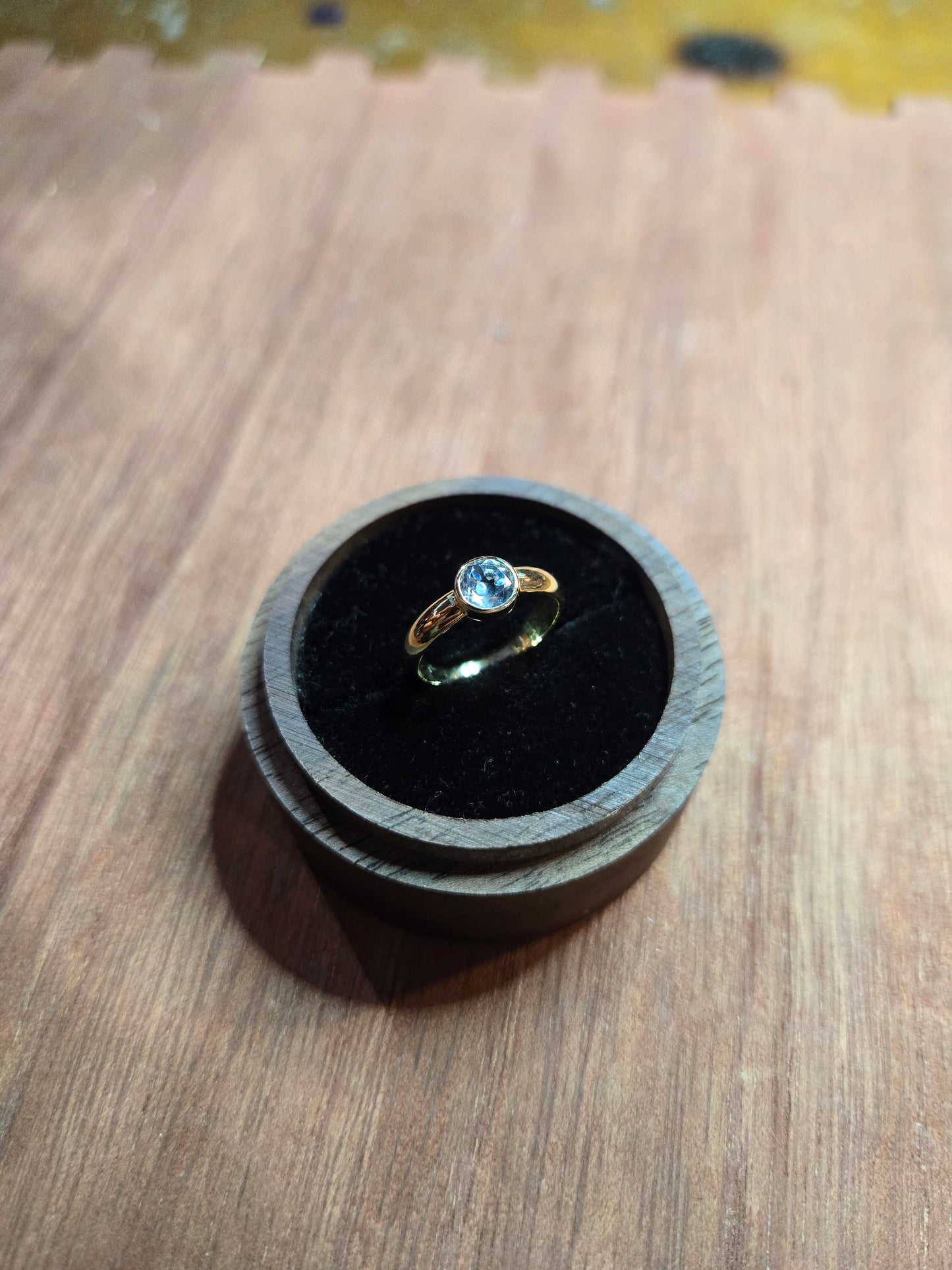 Blue topaz in 14k solid gold