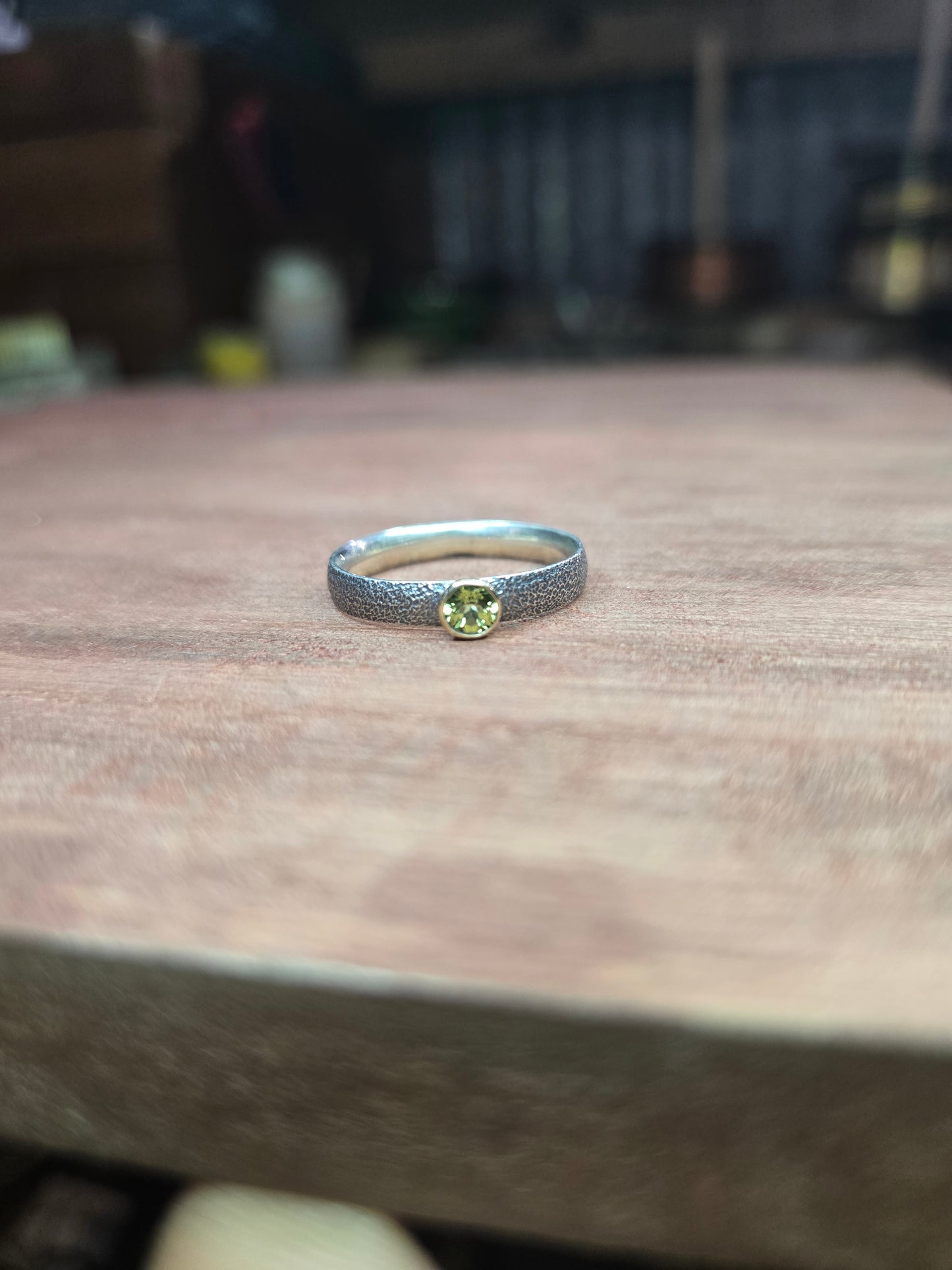 Peridot in 14k gold