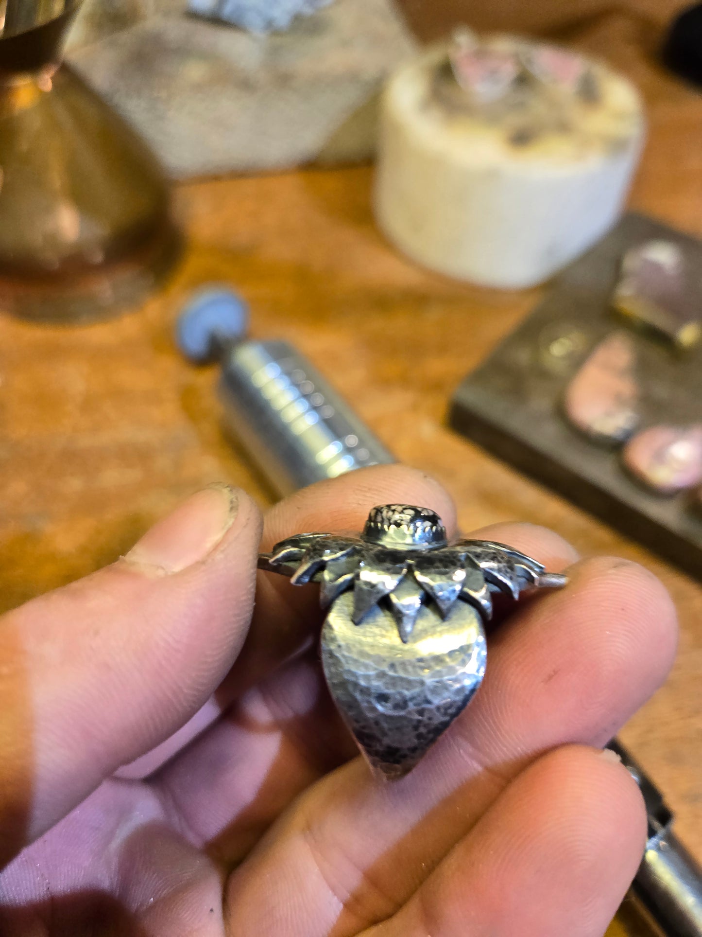 Mandala ring w/ rhodonite