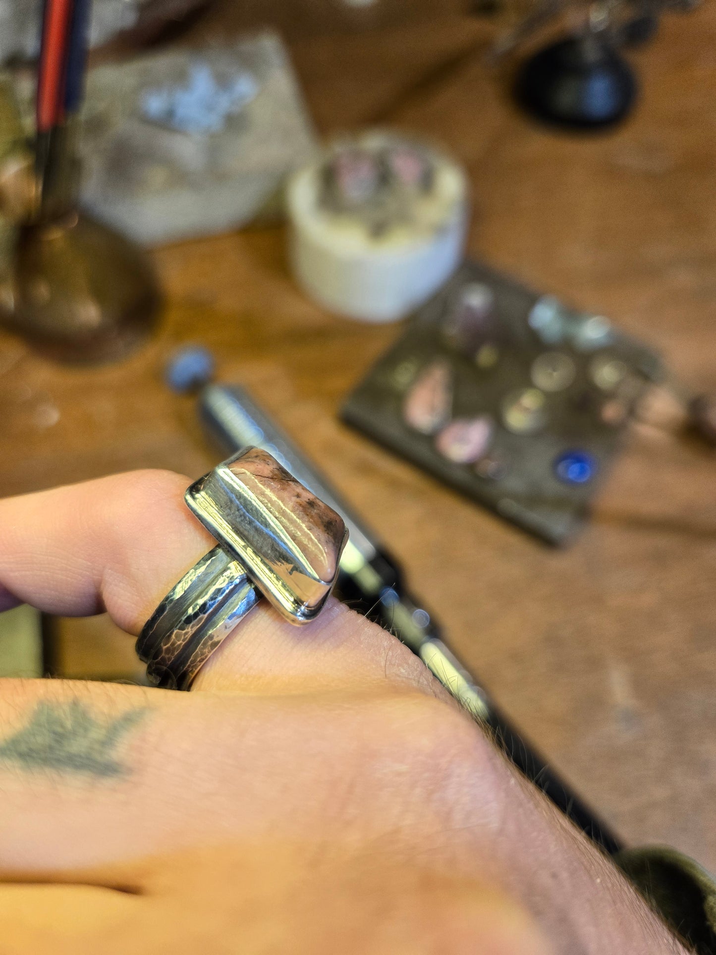 Salty Rhodonite ring