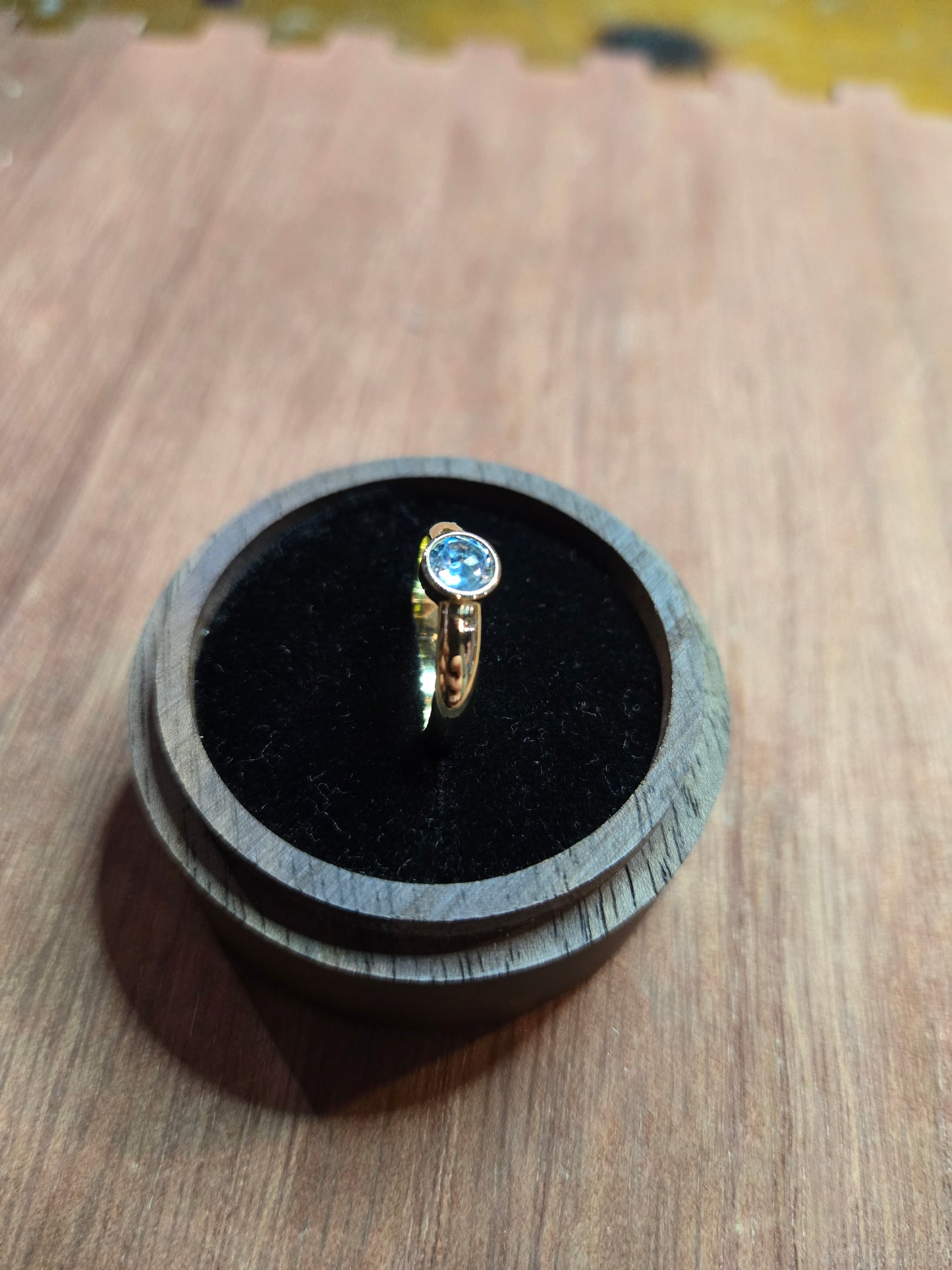 Blue topaz in 14k solid gold
