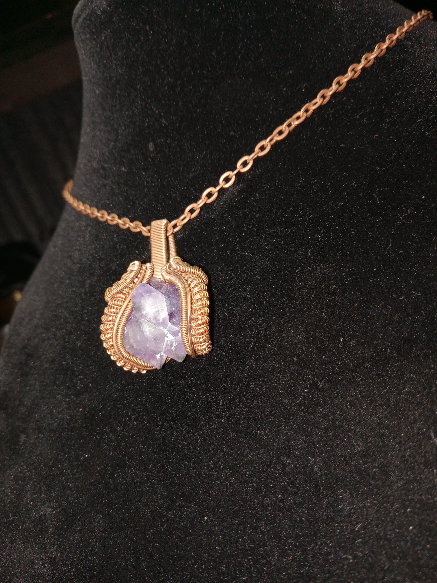 Double terminated amethyst