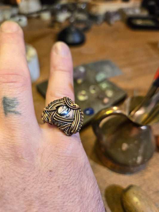 Rhodonite ring