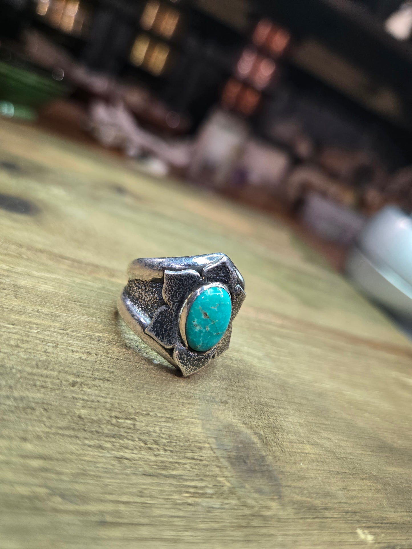 Turquoise flower ring