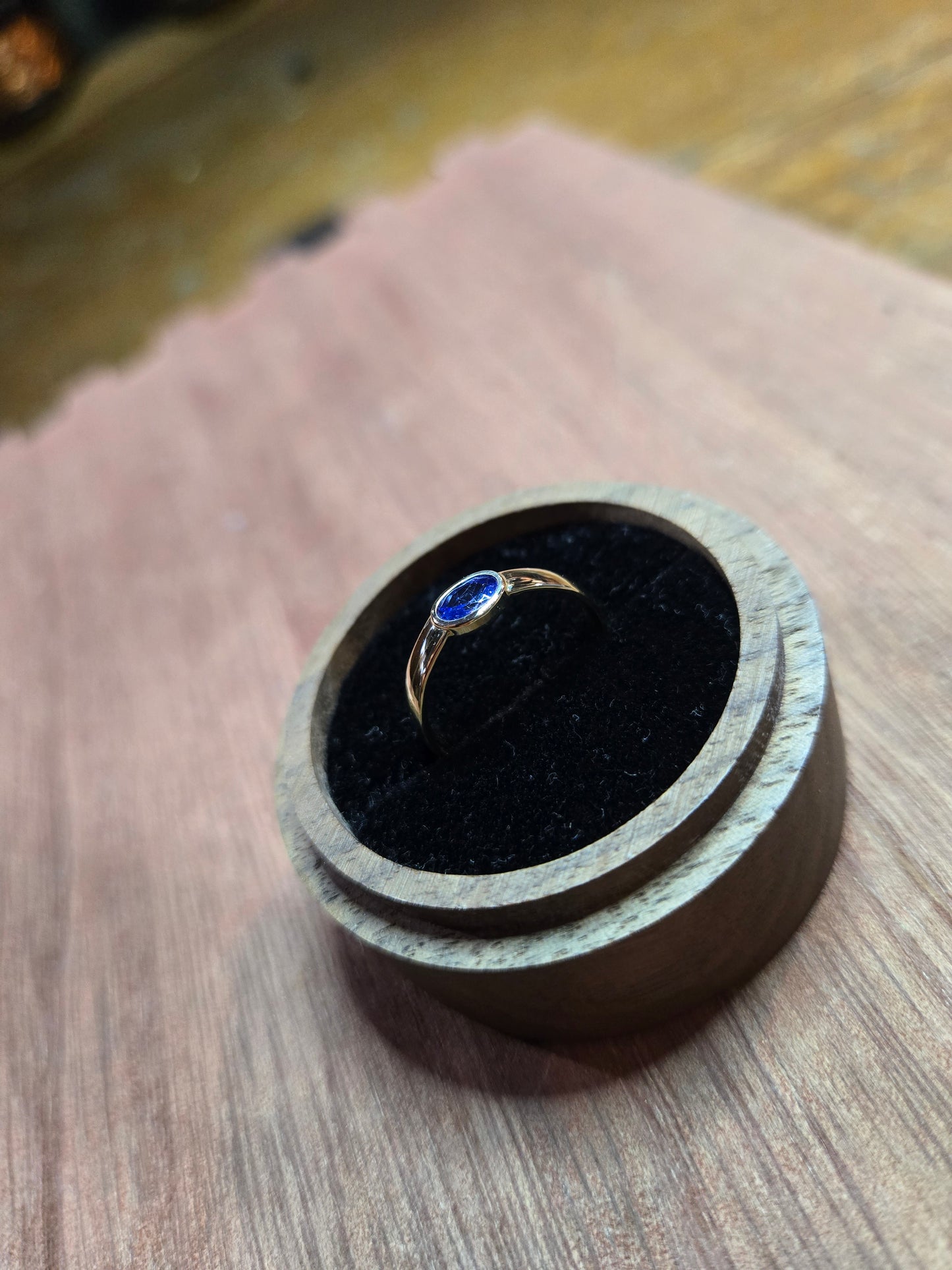 Tanzanite in solid 14k gold