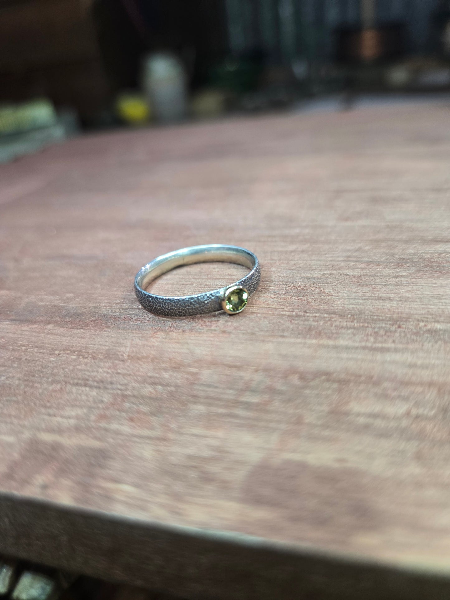Peridot in 14k gold