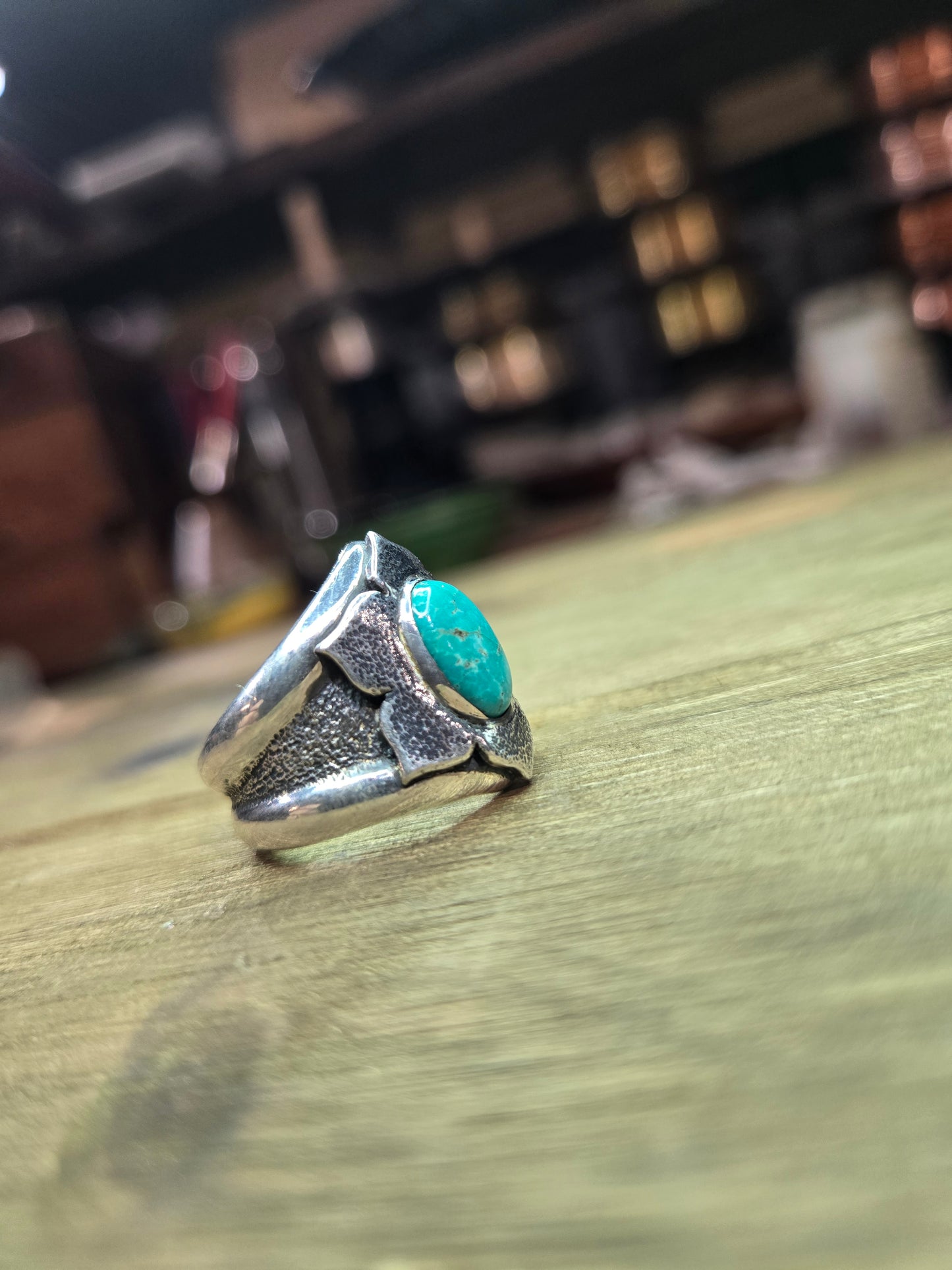 Turquoise flower ring