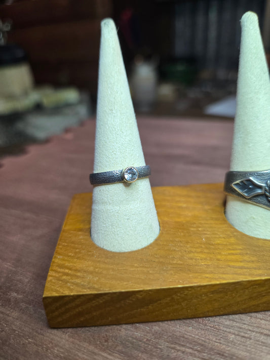 zircon gemstone in 14k gold